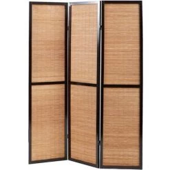MILIBOO Paravent Bambou Et Bois Style Asiatique Suwa - Noir