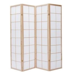 MILIBOO Paravent Japonais En Bois Et Papier IKUYO - Naturel