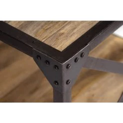 MILIBOO Table Basse Bois Massif Et Métal Industrielle ATELIER - Bois Clair / Noir -France MILIBOO Soldes 2022 13150839 4