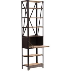 MILIBOO Étagère Industrielle En Manguier Massif Et Métal ATELIER - Bois Clair / Noir -France MILIBOO Soldes 2022 13150843 3