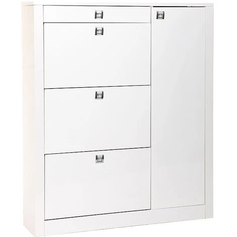 MILIBOO Meuble à Chaussures Design Laqué Blanc REVA - Blanc Laqué 5 MILIBOO Meuble à Chaussures Design Laqué Blanc REVA - Blanc Laqué – Image 3