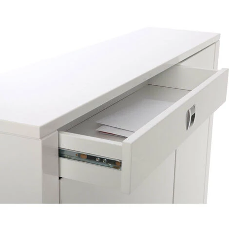 MILIBOO Meuble à Chaussures Design Laqué Blanc REVA - Blanc Laqué 6 MILIBOO Meuble à Chaussures Design Laqué Blanc REVA - Blanc Laqué – Image 4