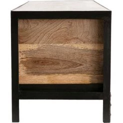 MILIBOO Meuble Rangement Industriel En Manguier Massif Et Métal 3 Tiroirs ATELIER - Bois Clair / Noir -France MILIBOO Soldes 2022 13150874 4