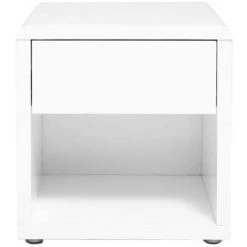 MILIBOO Table De Chevet Design Laquée Blanche ELIO - Blanc Laqué