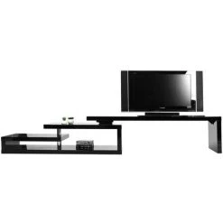 MILIBOO Meuble TV Design Brillant Pivotant MAX V2 - Noir Laqué - Noir Laqué -France MILIBOO Soldes 2022 13150918 3