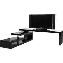 MILIBOO Meuble TV Design Brillant Pivotant MAX V2 - Noir Laqué - Noir Laqué -France MILIBOO Soldes 2022 13150918 4