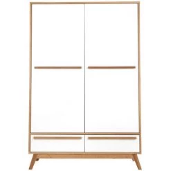 MILIBOO Penderie Deux Portes Design Scandinave HELIA - Blanc
