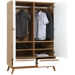 MILIBOO Penderie Deux Portes Design Scandinave HELIA - Blanc 8 MILIBOO Penderie Deux Portes Design Scandinave HELIA - Blanc -France MILIBOO Soldes 2022 13150975 3