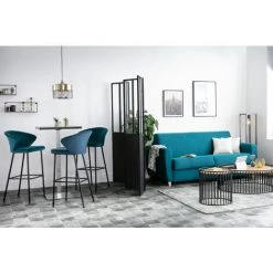 MILIBOO Table De Bar Design Carrée Noire JORY - Noir -France MILIBOO Soldes 2022 13151005 3