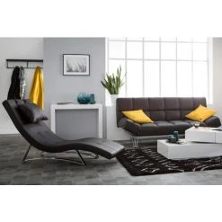 MILIBOO Chaise Longue Design MONACO - Noir - Noir -France MILIBOO Soldes 2022 13151013 5