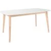 MILIBOO Table à Manger Design Blanc Et Bois Clair L120 Cm LEENA - Blanc -France MILIBOO Soldes 2022 13151068 1