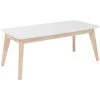 MILIBOO Table Basse Scandinave Blanche Avec Pieds Bois LEENA - Blanc -France MILIBOO Soldes 2022 13151072 1
