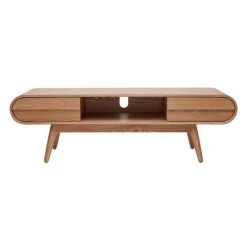 MILIBOO Meuble TV Design 2 Tiroirs BALTIK - Naturel - Naturel