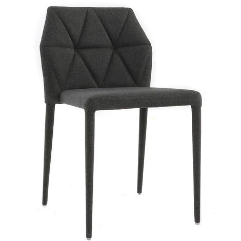 MILIBOO Chaises Empilables Design (lot De 2) KARLA - Gris Foncé - Gris Foncé 5 MILIBOO Chaises Empilables Design (lot De 2) KARLA - Gris Foncé - Gris Foncé – Image 3