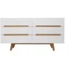 MILIBOO Commode Scandinave Blanc Brillant Et Frêne 6 Tiroirs MELKA - Blanc -France MILIBOO Soldes 2022 13151115 1