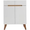 MILIBOO Buffet Scandinave Blanc Et Frêne 80cm MELKA - Blanc -France MILIBOO Soldes 2022 13151116 1