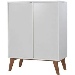 MILIBOO Buffet Scandinave Blanc Et Frêne 80cm MELKA - Blanc -France MILIBOO Soldes 2022 13151116 4
