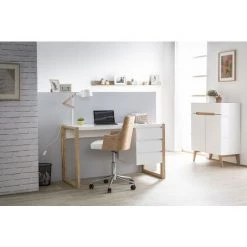MILIBOO Buffet Scandinave Blanc Et Frêne 80cm MELKA - Blanc -France MILIBOO Soldes 2022 13151116 5