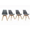 MILIBOO Chaises Scandinaves Bois (lot De 4) PAULINE - Gris - Gris -France MILIBOO Soldes 2022 13151151 1