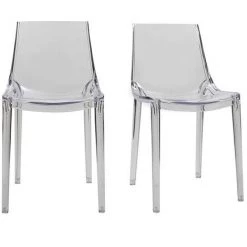 MILIBOO Chaises Design Empilables Intérieur / Extérieur (lot De 2) YZEL - Transparent - Transparent