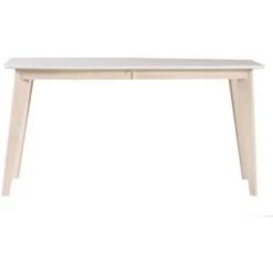 MILIBOO Table à Manger Extensible Scandinave En Bois L150-200 LEENA - Blanc - Blanc