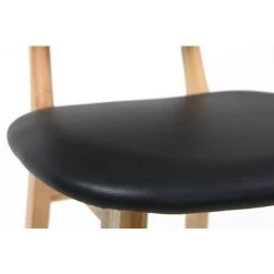 MILIBOO Chaise De Bar Design Noir Et Bois Naturel 65 Cm NORDECO - Noir -France MILIBOO Soldes 2022 13151167 4