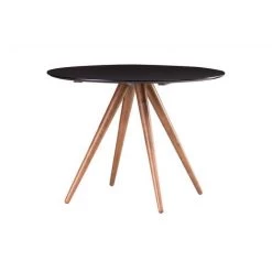 MILIBOO Table à Manger Ronde Design D106 Cm WALFORD - Noir - Noir