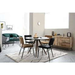 MILIBOO Table à Manger Ronde Design D106 Cm WALFORD - Noir - Noir -France MILIBOO Soldes 2022 13151186 5
