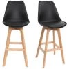 MILIBOO Tabourets De Bar Design Bois H65 Cm (lot De 2) PAULINE - Noir - Noir -France MILIBOO Soldes 2022 13151199 1