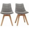 MILIBOO Chaises Scandinaves En Tissu Cassé Bois (lot De 2) MATILDE - Gris Clair - Gris Clair 2 MILIBOO Chaises Scandinaves En Tissu Cassé Bois (lot De 2) MATILDE - Gris Clair - Gris Clair -France MILIBOO Soldes 2022 13151206 1