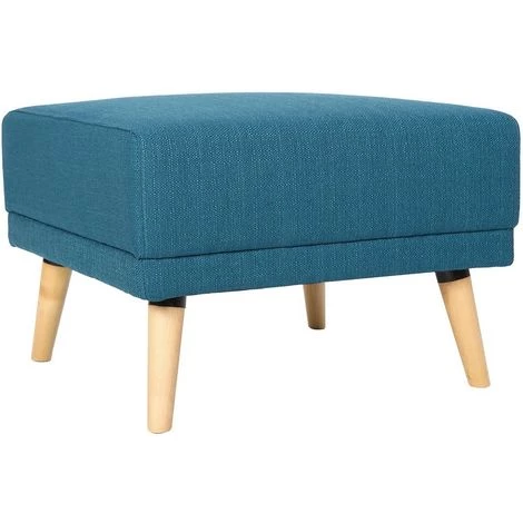 MILIBOO Pouf / Repose Pieds Tissu ULLA - Bleu Canard - Bleu Canard 4 MILIBOO Pouf / Repose Pieds Tissu ULLA - Bleu Canard - Bleu Canard – Image 2