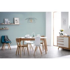 MILIBOO Chaises Design Bois Et Blanc (lot De 2) BALTIK - Blanc -France MILIBOO Soldes 2022 13151216 5