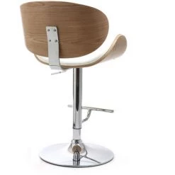 MILIBOO Tabouret De Bar Design Bois WALNUT - Bois Clair / Blanc - Bois Clair / Blanc -France MILIBOO Soldes 2022 13151244 3