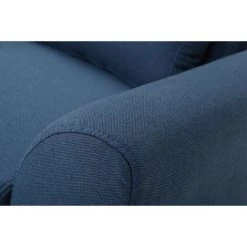 MILIBOO Fauteuil Design Tissu Pieds Chêne EKTOR - Bleu - Bleu -France MILIBOO Soldes 2022 13151275 4