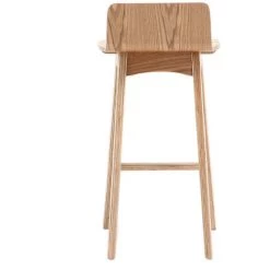 MILIBOO Chaise De Bar Scandinave Bois 65 Cm BALTIK - Bois Clair / Blanc - Bois Clair / Blanc -France MILIBOO Soldes 2022 13151277 3