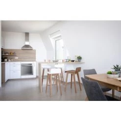 MILIBOO Chaise De Bar Scandinave Bois 65 Cm BALTIK - Bois Clair / Blanc - Bois Clair / Blanc -France MILIBOO Soldes 2022 13151277 5