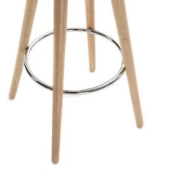 MILIBOO Tabouret De Bar Scandinave 65cm PU Pieds NORDECO - Bois Clair / Blanc - Bois Clair / Blanc 9 MILIBOO Tabouret De Bar Scandinave 65cm PU Pieds NORDECO - Bois Clair / Blanc - Bois Clair / Blanc -France MILIBOO Soldes 2022 13151289 4
