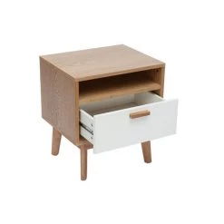 MILIBOO Table De Chevet Design Scandinave Blanc Et Chêne HELIA - Bois Clair / Blanc 8 MILIBOO Table De Chevet Design Scandinave Blanc Et Chêne HELIA - Bois Clair / Blanc -France MILIBOO Soldes 2022 13151297 3