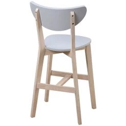 MILIBOO Tabourets De Bar Scandinave Bois 65cm (lot De 2) LEENA - Gris - Gris -France MILIBOO Soldes 2022 13151317 4
