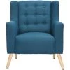 MILIBOO Fauteuil Design Scandinave Bois BRIGHTON - Bleu Canard - Bleu Canard -France MILIBOO Soldes 2022 13151326 1
