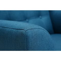 MILIBOO Fauteuil Design Scandinave Bois BRIGHTON - Bleu Canard - Bleu Canard -France MILIBOO Soldes 2022 13151326 4