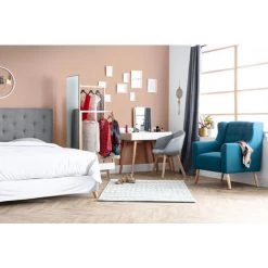 MILIBOO Fauteuil Design Scandinave Bois BRIGHTON - Bleu Canard - Bleu Canard -France MILIBOO Soldes 2022 13151326 5