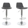 MILIBOO Tabourets De Bar Design Tissu (lot De 2) ZACK - Gris Foncé - Gris Foncé -France MILIBOO Soldes 2022 13151330 1