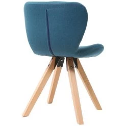 MILIBOO Chaise Scandinave Tissu Bois ANYA - Bleu - Bleu -France MILIBOO Soldes 2022 13151336 3