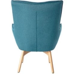 MILIBOO Fauteuil Design Scandinave Son Repose Pied Bois BRISTOL - Bleu - Bleu -France MILIBOO Soldes 2022 13151342 4