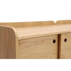 MILIBOO Buffet Scandi Japonais Chêne Et Gris Mat 2 Tiroirs JAPANSK - Bois Verni Mat -France MILIBOO Soldes 2022 13151345 4