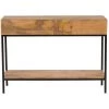 MILIBOO Console Industrielle En Manguier Massif Et Métal L110 Cm YPSTER - Bois Clair / Noir -France MILIBOO Soldes 2022 13151350 1