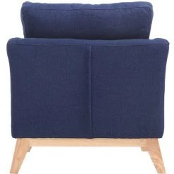 MILIBOO Fauteuil Scandinave Déhoussable Pieds Bois OSLO - Bleu Marine - Bleu Marine -France MILIBOO Soldes 2022 13151367 4
