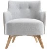 MILIBOO Fauteuil Scandinave Gris Perle Pieds Bois VALMY - Gris Perle -France MILIBOO Soldes 2022 13151369 1