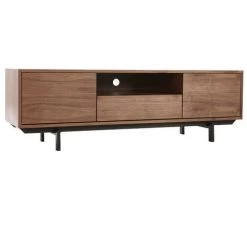 MILIBOO Meuble TV Vintage 160 Cm Noyer MANNY - Noyer / Noir -France MILIBOO Soldes 2022 13151380 2